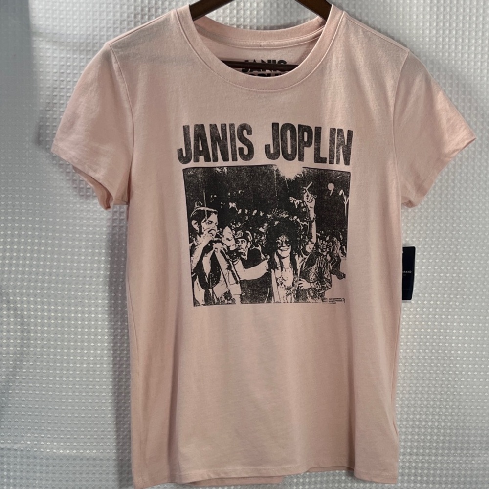 Lucky Brand Pink Janis Joplin Graphic Tee